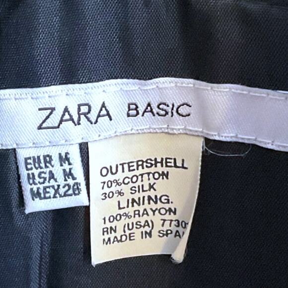 Zara Premium Dress SZ M Cream & Black Spotted Midi Pleated Waist Party Wedding - Picture 3 of 10